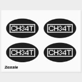 LEET CHEAT OVAL STICKER (Vel)