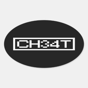 LEET CHEAT OVAL STICKER