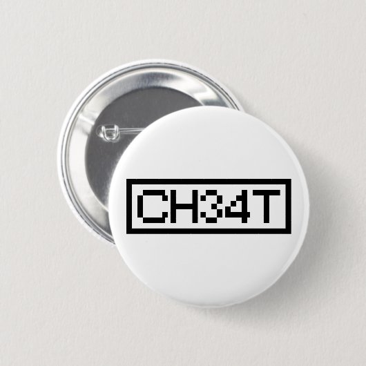 LEET CHEAT RONDE BUTTON 5,7 CM (Voorkant /achterkant)
