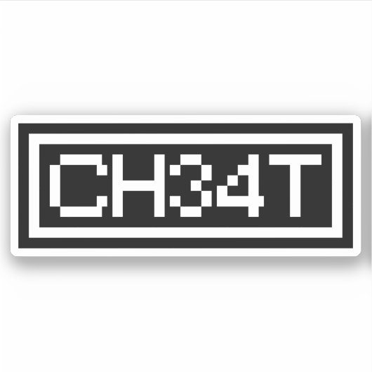 LEET CHEAT STICKER (Voorkant)