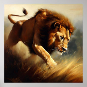 Leeuw (12) Wilde kat Poster