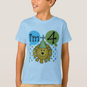 Leeuw 4e verjaardag T-shirts en geschenken