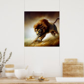 Leeuw (7) Wilde kat Poster (Keuken)