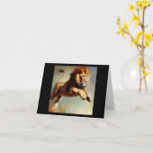 Leeuw (8) Wilde kat Kaart (Gele Bloem)