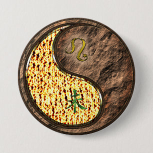 Leeuw & Aardgeit Ronde Button 7,6 Cm