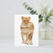 Leeuw Afrika Dubbele Belichting  Ansichtkaart Briefkaart (Staand voorkant)