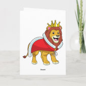 Leeuw als koning met kroon en cape kaart (Achterkant)