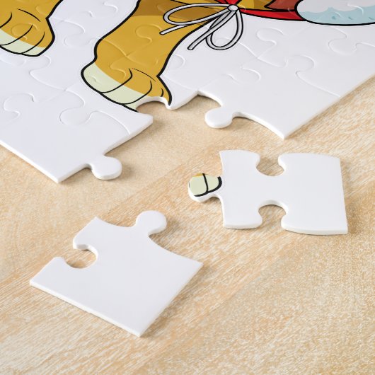 Leeuw als koning met kroon en kaap legpuzzel (Zijkant)