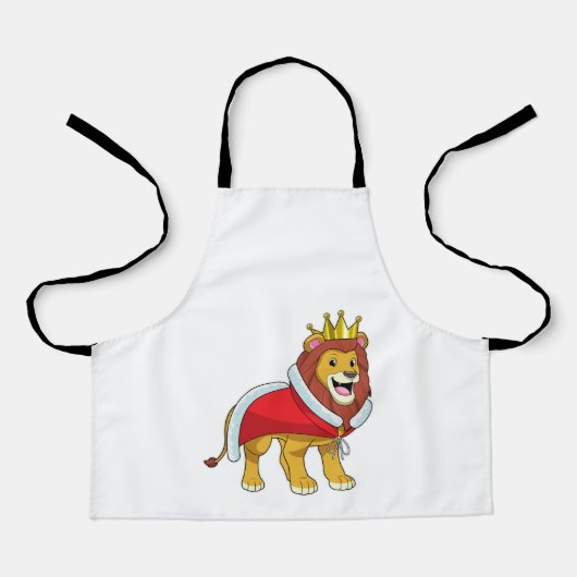 Leeuw als koning met kroon en kaap schort (Voorkant)