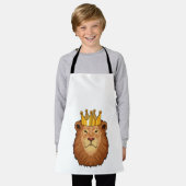 Leeuw als koning met kroon schort (Gedragen)