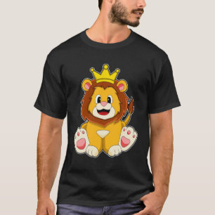 Leeuw als koning met kroon t-shirt