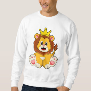 Leeuw als koning met kroon trui