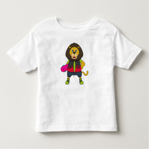 Leeuw als Skater met skateboard Kinder Shirts