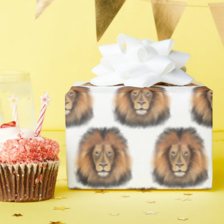 leeuw aquarel Leo koning safari dier jungle kat Cadeaupapier