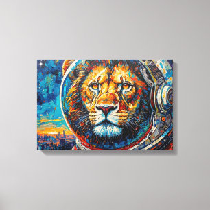 LEEUW ASTRONAUT-TERUG NAAR HUIS 2 CANVAS AFDRUK