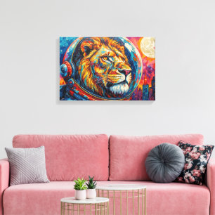 LEEUW ASTRONAUT - THUISKOMST 11 CANVAS AFDRUK