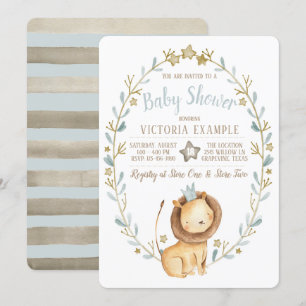 Leeuw Baby Shower Uitnodigingen