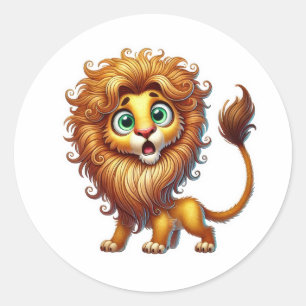 Leeuw Beloning Ronde Sticker