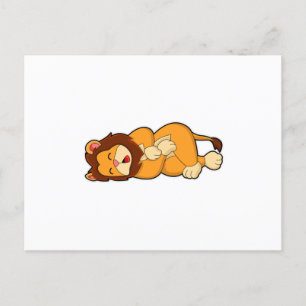 Leeuw bij Slapen Briefkaart