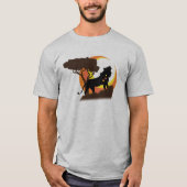Leeuw bij zonsondergang t-shirt (Voorkant)