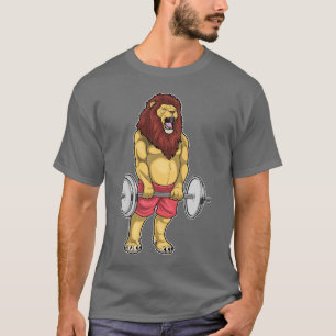 Leeuw Bodybuilder Dumbbell Bodybuilding T-shirt