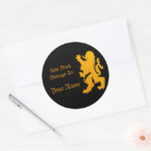 Leeuw boeklabel sticker (Envelop)