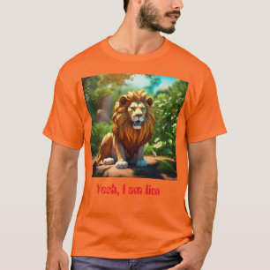 Leeuw: brullen van doodsangst T-Shirt Design