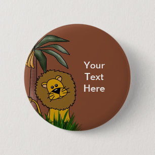 Leeuw Buttonnen Ronde Button 5,7 Cm