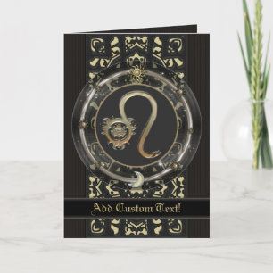 Leeuw Custom Zodiac Sterrenbeeldkaart Kaart