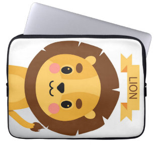 Leeuw Cute Leeuw Portret Laptop Sleeve