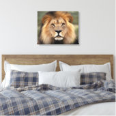 Leeuw - De Koning van het Oerwoud Canvas Afdruk (Insitu (Slaapkamer))