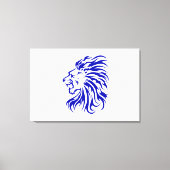 Leeuw de koning van het oerwoud, leeuwenliefhebber canvas afdruk (Voorkant)