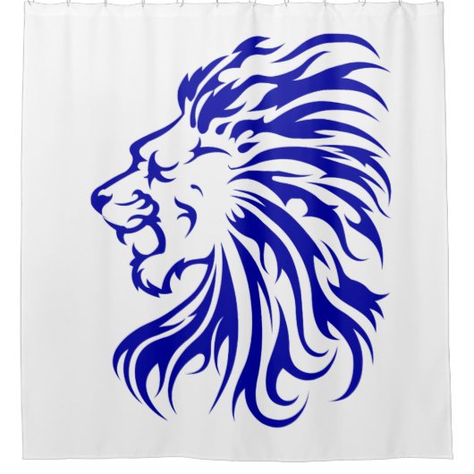 Leeuw de koning van het oerwoud, leeuwenliefhebber douchegordijn (Voorkant)