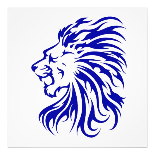 Leeuw de koning van het oerwoud, leeuwenliefhebber foto afdruk (Voorkant)