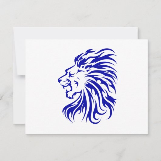 Leeuw de koning van het oerwoud, leeuwenliefhebber kaart (Voorkant)