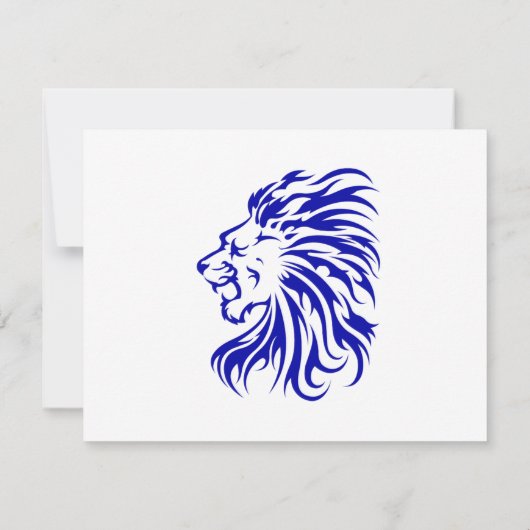 Leeuw de koning van het oerwoud, leeuwenliefhebber kaart (Achterkant)