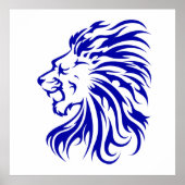 Leeuw de koning van het oerwoud, leeuwenliefhebber poster (Voorkant)