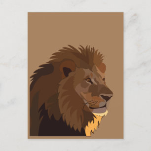 Leeuw Dier Wilde Natuur Briefkaart