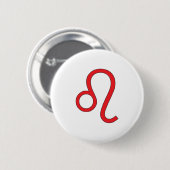 Leeuw, Dierenriem symbool, horoscoop Ronde Button 5,7 Cm (Voorkant /achterkant)