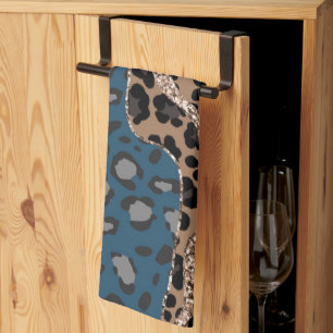 Leeuw Dierprint Glitter Glam 1 Theedoek
