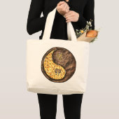Leeuw en aarde konijn grote tote bag (Voorkant (product))