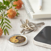 Leeuw en aarde tijger sleutelhanger (Zijkant)