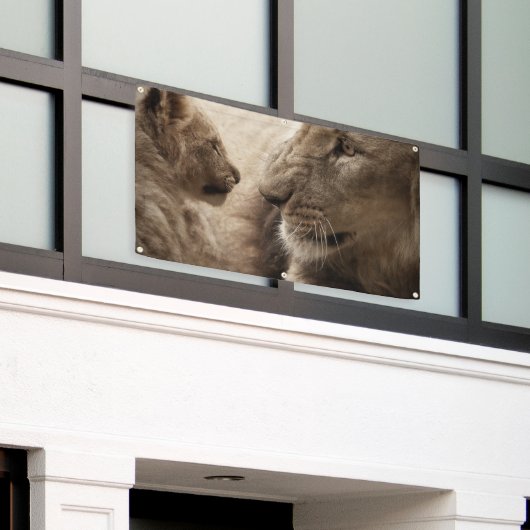 LEEUW EN CUB Banner (Buitenkant Gebouw)