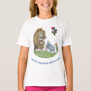 Leeuw en de lam christelijke geschenken T-shirt