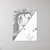 Leeuw en het lam canvas (Voorkant)
