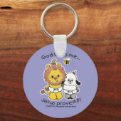 Leeuw en Lam Baby's Sleutelhanger (Voorkant)