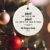 Leeuw en Lam Kerstmis ornament aanpasbaar