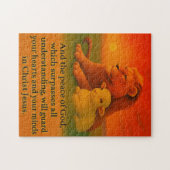 Leeuw en Lam Serenity Jigsaw Puzzel (Horizontaal)