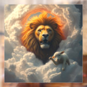 Leeuw en Lam Venster Cling Raamsticker (Vel 2)