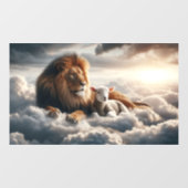 Leeuw en Lam Venster Cling Raamsticker (Vel)